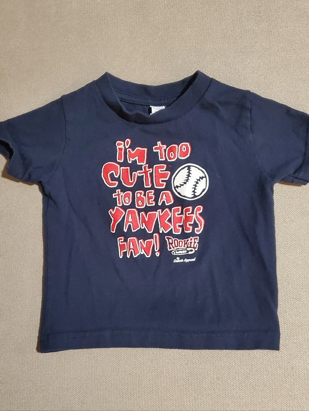 2T Too cute to be a Yankees baseball fan tee